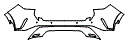 2025 Lexus RX 350 Luxury Rear Bumper Kit - PPF