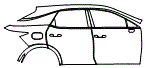 2024 Lexus RX 450h+ Luxury Door and Rear Fender Kit - PPF