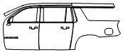 2023 Chevrolet Suburban Door and Rear Fender Kit - PPF
