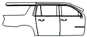 2023 Chevrolet Suburban Door and Rear Fender Kit - PPF