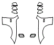 2020 Ford Mustang  EcoBoost Full Fender and Mirror Kit - PPF