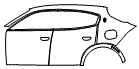 2023 Maserati Grecale Trofeo Door and Rear Fender Kit - PPF