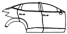 2023 Nissan Ariya Door and Rear Fender Kit - PPF