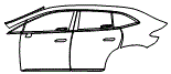 2025 Mercedes Benz EQE SUV  AMG Line Door and Rear Fender Kit - PPF