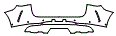 2024 Mercedes Benz EQE SUV Rear Bumper Kit - PPF