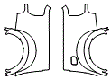 2023 Ford Ranger  SuperCrew Rear Fender Kit - PPF
