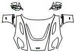 2023 Aston Martin DBS 770 Ultimate Full Hood, Fender and Mirror Kit - PPF