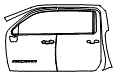 2025 GMC Sierra HD 2500 AT4X Door and A-Pillar Kit - PPF