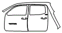 2022 Toyota Tacoma  SR5 Rear Fender and Door Kit - PPF