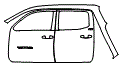 2021 Toyota Tacoma  SR5 Rear Fender and Door Kit - PPF