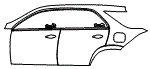 2025 Mercedes Benz GLE SUV  AMG Line Door and Rear Fender Kit - PPF