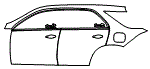 2025 Mercedes Benz GLE SUV  Base Door and Rear Fender Kit - PPF