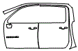2023 Chevrolet Silverado HD  LT Door and A-Pillar Kit - PPF