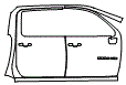 2023 Chevrolet Silverado HD  WT Door and A-Pillar Kit - PPF