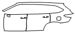 2025 Toyota Highlander LE Door and Rear Fender Kit - PPF