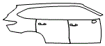 2023 Toyota Highlander Door and Rear Fender Kit - PPF