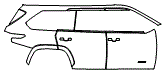 2024 Toyota Sequoia Door and Rear Fender Kit - PPF