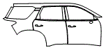 2023 Nissan Pathfinder S Door and Rear Fender Kit - PPF