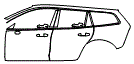 2025 Volvo V60 Cross Country Ultra Door and Rear Fender Kit - PPF
