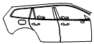 2024 Volvo V60 Cross Country Door and Rear Fender Kit - PPF
