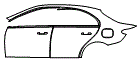 2025 Mercedes Benz C-Class Sedan Door and Rear Fender Kit - PPF