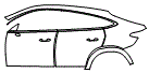 2024 Mercedes Benz GLC Coupe 300 Base Door and Rear Fender Kit - PPF