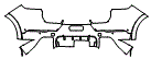 2026 PORSCHE CAYENNE COUPE BASE Rear Bumper Kit