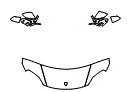 2025 Porsche Taycan  4 Hood, Fender and Mirror Kit - PPF