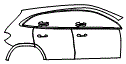 2024 Mercedes Benz GLA SUV 250 AMG Line Door and Rear Fender Kit - PPF