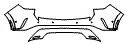 2026 LEXUS RX 350 LUXURY Rear Bumper Kit