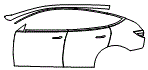 2025 Tesla Model Y Long Range All-Wheel Drive Door and Rear Fender Kit - PPF