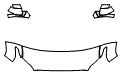 2023 Toyota Tundra  Double Cab SR  Hood, Fender and Mirror Kit