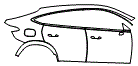 2025 Mercedes Benz GLC Coupe Door and Rear Fender Kit - PPF