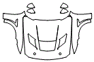 2024 Ford Mustang  Shelby Super Snake Full Hood, Fender and Mirror Kit - PPF