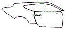 2024 Ford Mustang Fastback Shelby Super Snake Door and Rear Fender Kit - PPF