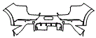 2024 Porsche Cayenne  Base Rear Bumper Kit - PPF