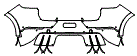 2025 Porsche Cayenne Rear Bumper Kit - PPF