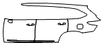 2020 Toyota Highlander Door and Rear Fender Kit - PPF