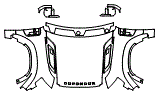 2024 Land Rover Defender  V8 Full Hood, Fender and Mirror Kit - PPF