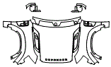 2024 Land Rover Defender  V8 Full Hood, Fender and Mirror Kit - PPF