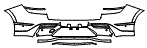 2026 GENESIS GV80 COUPE (4 DOOR) 3.5T AWD  Rear Bumper Kit