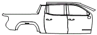 2024 GMC Sierra EV Door and Rear Fender Kit - PPF