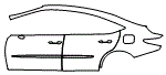 2024 Lexus ES  Ultra Luxury Door and Rear Fender Kit - PPF