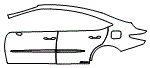 2021 Lexus ES  Luxury Door and Rear Fender Kit - PPF