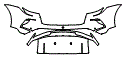 2025 Porsche Taycan  Turbo Rear Bumper Kit - PPF
