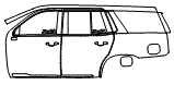 2025 Cadillac Escalade Standard Wheel Base Door and Rear Fender Kit - PPF