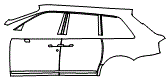 2021 Rolls Royce Cullinan Base Rear Fender and Door Kit - PPF