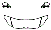2021 Genesis G80  2.5T ADVANCED Hood, Fender and Mirror Kit