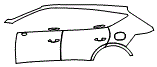 2022 Genesis GV80 2.5T ADVANCED AWD Door and Rear Fender Kit