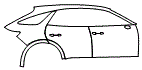 2022 Genesis GV70 2.5T ADVANCED AWD Door and Rear Fender Kit